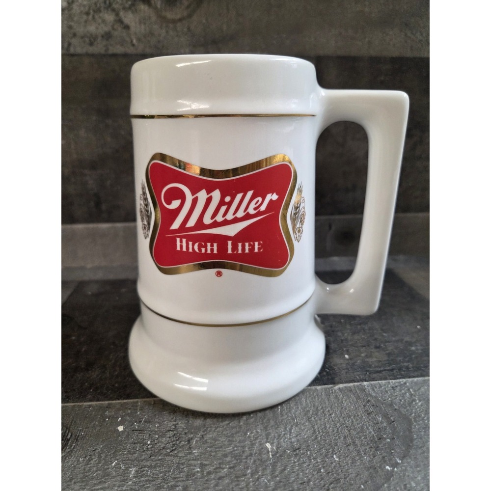 Vintage 1970 Concepts Unlimited MILLER HIGH LIFE Ceramic Mug Stein